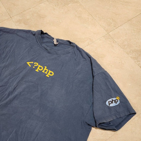 VTG PHP Scripting Web Development Coding Tech Computer T Shirt Mens 2XL RARE - Picture 1 of 9
